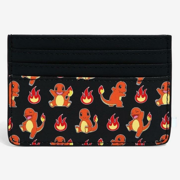 NWT Loungefly Pokémon Charmander flames mini backpack and cardholder - Picture 8 of 15